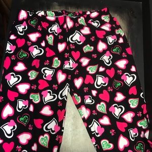 Os 2-14 Hearts Valentine Woman’s Teens Leggins